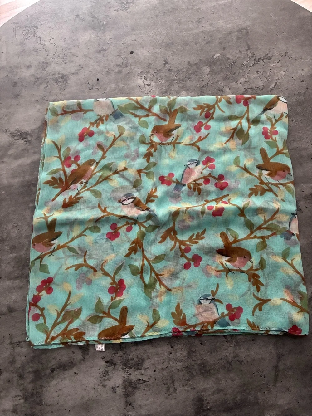 NWOT  Women’s Floral Bird Scarf
